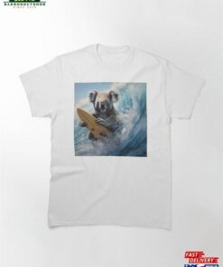 Adorable Surfing Koala Bear Print Classic T-Shirt Sweatshirt