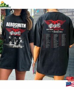 Aerosmith 2 Sided Premium 2023 2024 Tour Concert Shirt Peace Out Farewell The Black Crowes Band Fan Crewneck Hoodie Classic Unisex