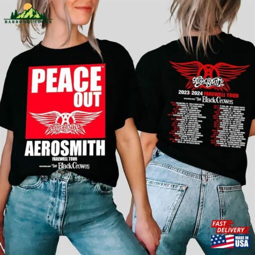 Aerosmith 2023 2024 Peace Out Farewell Tour Band Shirt Heavy Metal Vintage Unisex Sweatshirt