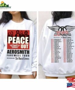 Aerosmith 2023 2024 Peace Out Farewell Tour The Black Crowes Shirt Band Fan T-Shirt Unisex 2 Aerosmith 2023 2024 Peace Out Farewell Tour The Black Crowes Shirt Band Fan T Shirt Unisex 3