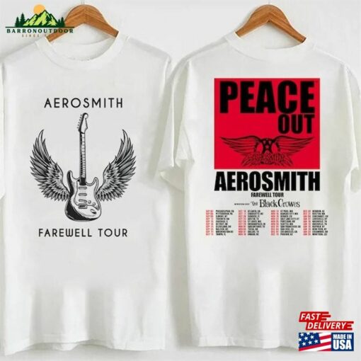 Aerosmith 2023 – 2024 Peace Out Farewell Tour With The Black Crowes Shirt Band Fan Hoodie Unisex