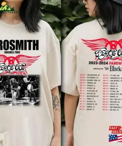 Aerosmith 2023 – 2024 Peace Out Farewell Tour With The Black Crowes Shirt Band Fan T-Shirt Unisex