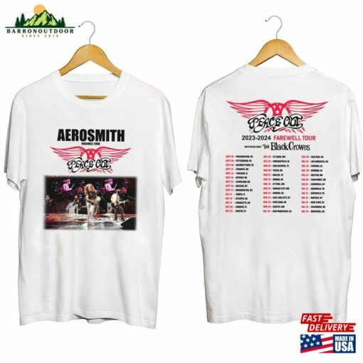 Aerosmith 2023 2024 Peace Out Farewell Tour With The Black Crowes Shirt Classic T-Shirt