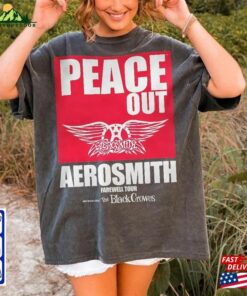 Aerosmith 2023 – 2024 Peace Out Farewell Tour With The Black Crowes Shirt Hoodie T-Shirt Aerosmith 2023 – 2024 Peace Out Farewell Tour With The Black Crowes Shirt Hoodie T-Shirt