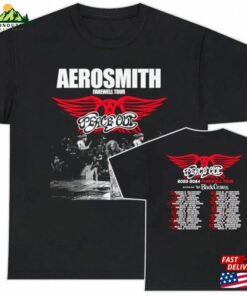 Aerosmith 2023 – 2024 Peace Out Farewell Tour With The Black Crowes Shirt Vintage Tee Hoodie Classic