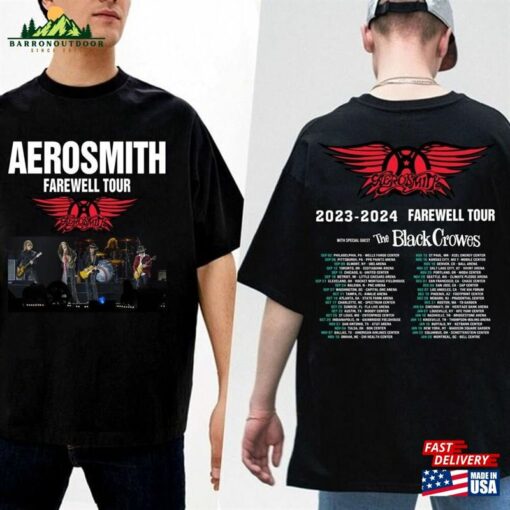 Aerosmith 2023 2024 Shirt Peace Out Farewell Tour With The Black Crowes Hoodie Unisex