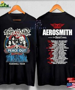 Aerosmith 2023 2024 Tour 2Sides Shirt Peace Out Farewell T-Shirt Classic Unisex