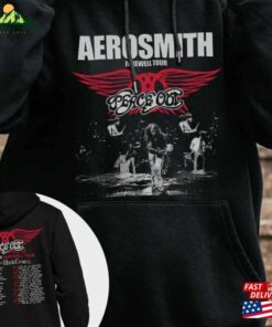 Aerosmith 2023 2024 Tour T-Shirt Peace Out Farewell With The Black Crowes Sweatshirt Hoodie