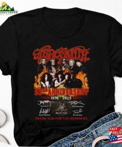 Aerosmith 53Rd Anniversary 1970 2023 Signatures T-Shirt Shirt Fan Gifts Unisex