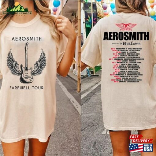 Aerosmith Baband Fan Shirtnd 2023 Peace Out Farewell Tour Classic Unisex