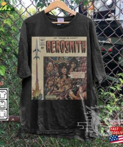 Aerosmith Comic Shirt 90S Vintage Merch Book Art Dream On Album World Tour Ticket 2023 Graphic Tee Gift For Fan V2 T-Shirt Hoodie