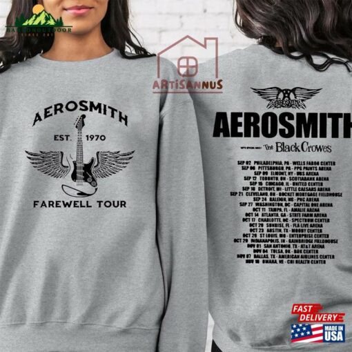 Aerosmith Farewell Shirt Sweatshirt Hard Rock Hoodie Unisex T-Shirt