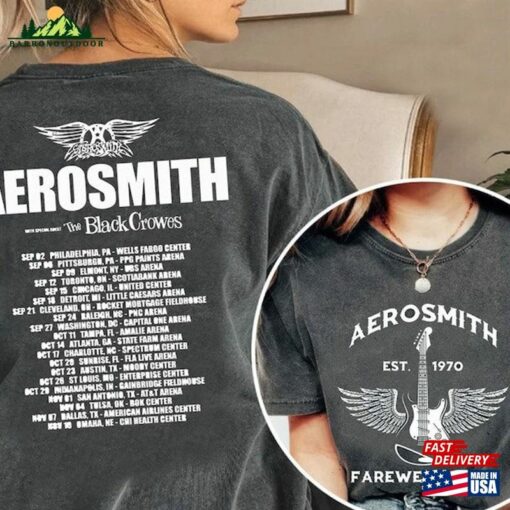 Aerosmith Farewell Tour 2023 Shirt Rock Music Band Concert Hoodie T-Shirt