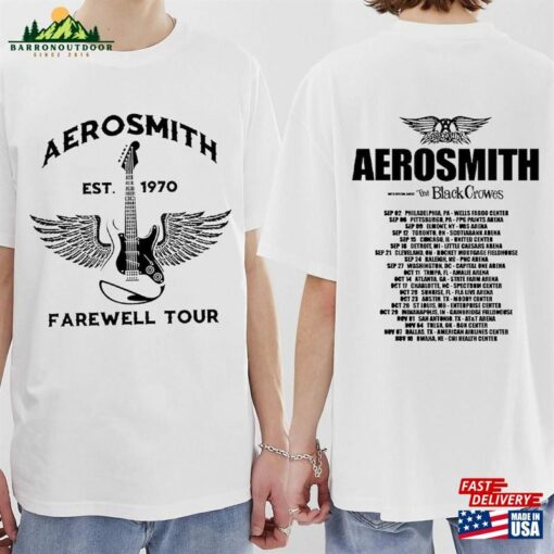 Aerosmith Farewell Tour 2023 Shirt Rock Music Both Side Band Concert Unisex Classic