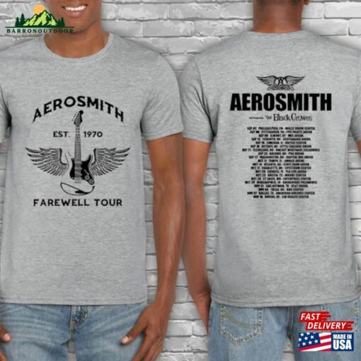 Aerosmith Farewell Tour 2023 Shirt Rock Music Both Side Band Concert Unisex Classic