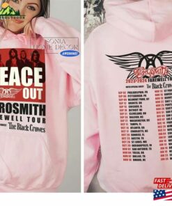 Aerosmith Peace Out Farewell Tour With The Black Crowes 2Sides Hoodie Band Fan Merch T-Shirt Unisex