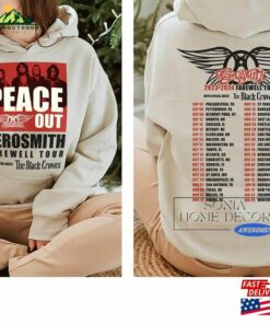 Aerosmith Peace Out Farewell Tour With The Black Crowes 2Sides Hoodie Band Fan Merch T-Shirt Unisex
