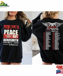 Aerosmith Peace Out Farewell Tour With The Black Crowes Shirt Band Fan T-Shirt Classic