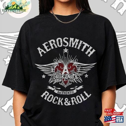 Aerosmith Rock And Roll T-Shirt 2023 – 2024 Peace Out Farewell Tour With The Black Crowes Shirt Classic