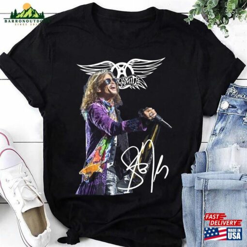 Aerosmith Steven Tyler Signature T-Shirt Shirt Fan Gifts Hoodie