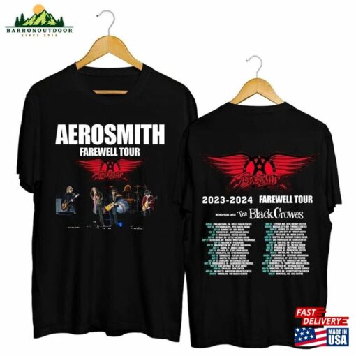 Aerosmith T-Shirt 2023 2024 Peace Out Farewell Tour Band Fan Shirt Classic Hoodie