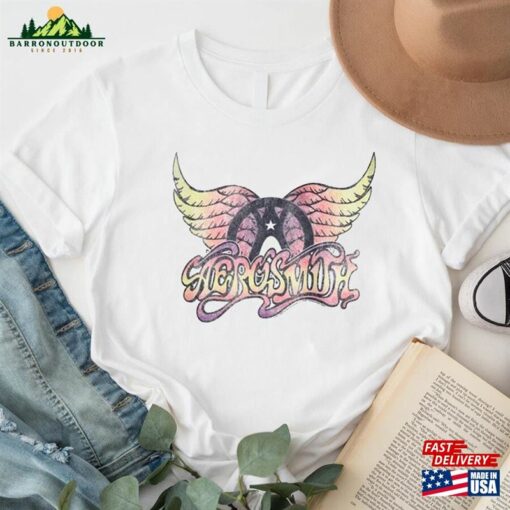 Aerosmith T-Shirt Pastel Wings Graphic Tees Shirt Rock Band Album Concert Tour T-Shirts Hoodie Classic