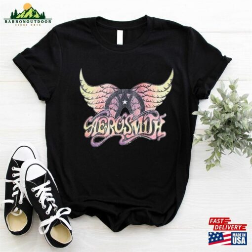 Aerosmith T-Shirt Pastel Wings Graphic Tees Shirt Rock Band Album Concert Tour T-Shirts Hoodie Classic