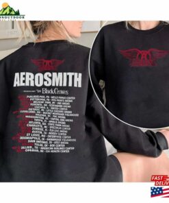 Aerosmith With The Black Crowes Tour 2 Sides Sweatshirt Farewell Rock N Roll 2023 Shirt Vintage Band Concert Classic T-Shirt