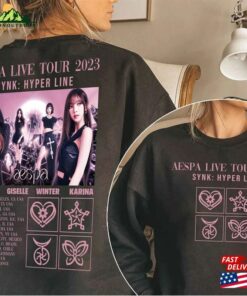 Aespa Live Tour 2023 Shirt Retro Synk Hyper Line T-Shirt Classic Aespa Live Tour 2023 Shirt Retro Synk Hyper Line T-Shirt Classic