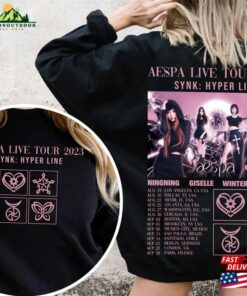 Aespa Live Tour 2023 Shirt Retro Synk Hyper Line T-Shirt Classic
