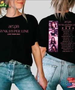 Aespa World Tour 2023 T-Shirt Synk Hyper Line Shirt Sweatshirt Unisex