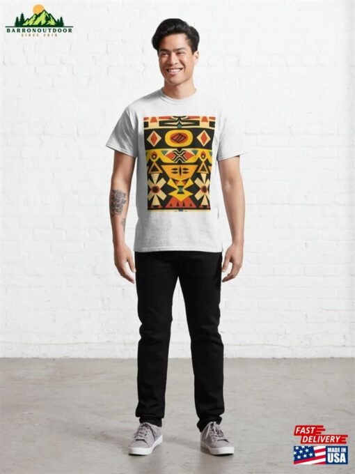 African Inspired Pattern Vibrant Cultural Design Classic Hoodie