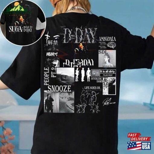 Agust D Day Album T-Shirt Suga Tracklist Shirt World Tour Unisex