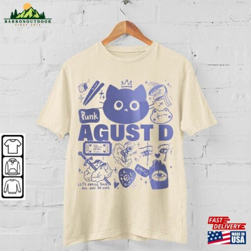 Agust D Kpop Doodle Art Shirt Vintage Merch Tee Day Album Lyrics Tattoo Classic Sweatshirt