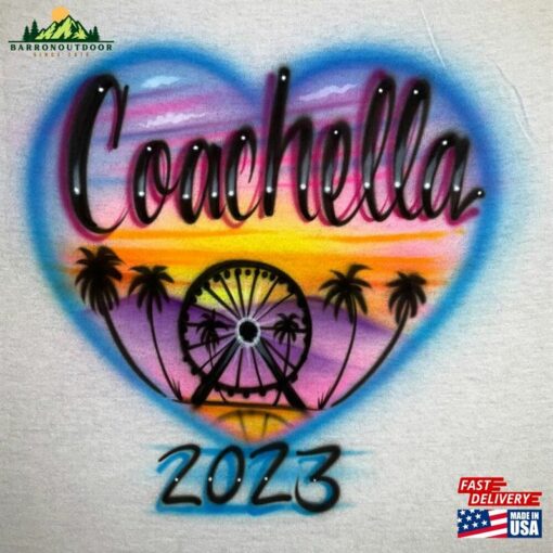 Airbrush T-Shirt Coachella Ferris Wheel Unisex Hoodie