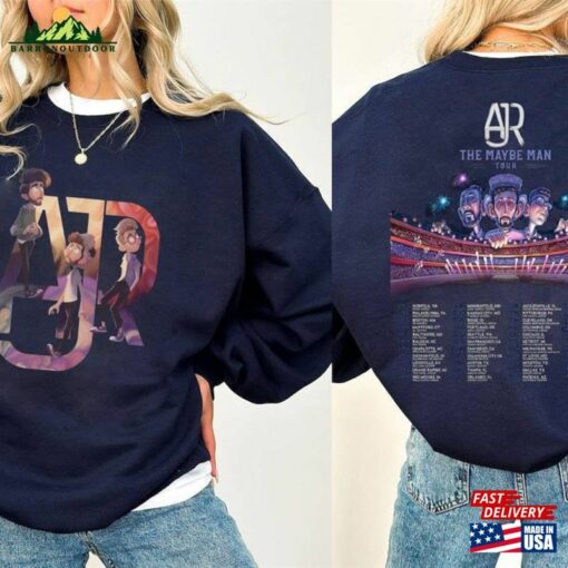 Ajr The Maybe Man Tour 2024 2 Sides Sweatshirt Band Fan Shirt Concert Hoodie Classic