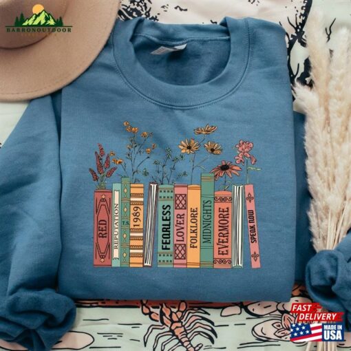 Albums As Books Sweatshirt Trendy Aesthetic For Book Lovers Crewneck Sweater Folk Music Hoodie Country Uk