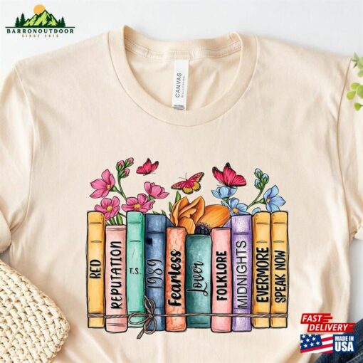 Albums As Books Sweatshirt Trendy Aesthetic For Book Lovers Shirt Taylor Folk Music Unisex T-Shirt