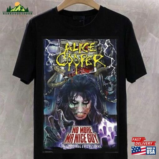 Alice Cooper Shirt Classic Rock Band Tee Music Icon Merchandise T-Shirt Sweatshirt