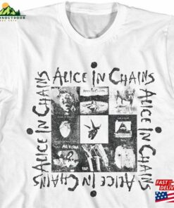 Alice In Chains Multi Album Logo White Shirt Sweatshirt T-Shirt