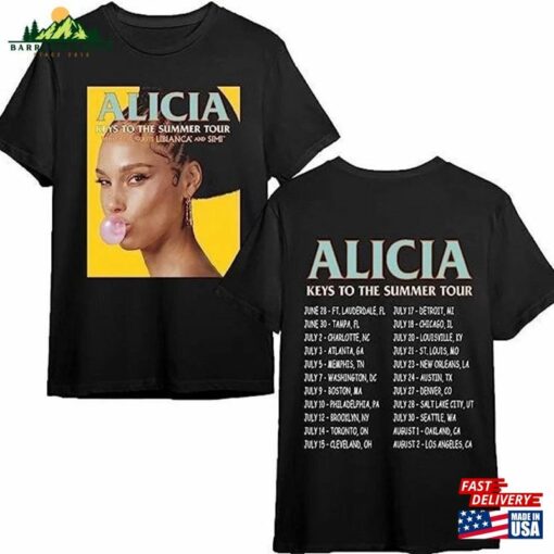 Alicia Keys Music Shirt World Tour 2023 T-Shirt Summer Sweatshirt Hoodie Classic