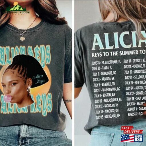 Alicia Keys To The Summer Tour 2023 Shirt Best Of Album Merch Fan Classic Unisex