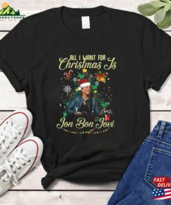 All I Want For Christmas Is Jon Bon Jovi Comfort Colors Shirt Vintage 80S T-Shirt The Funny Unisex Sweatshirt