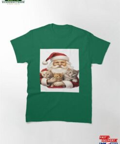 All Products Santa And Kittens Classic T-Shirt Unisex