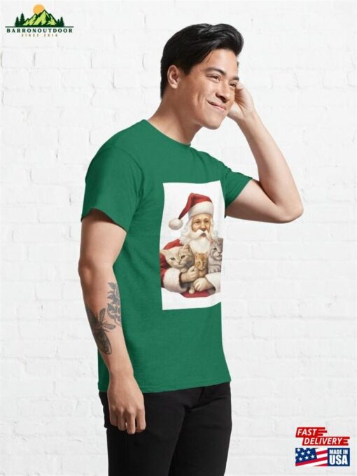 All Products Santa And Kittens Classic T-Shirt Unisex