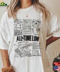 All Time Low Song Doodler T-Shirt Rock Band Shirt Unisex