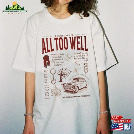 All To Well T-Shirt The Tour 2023 Shirt Vintage Taylor Eras Classic Sweatshirt