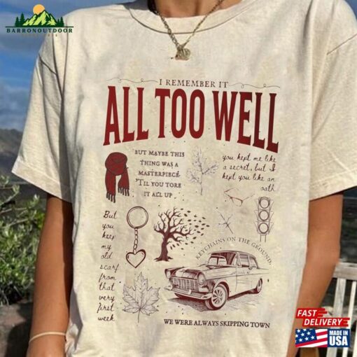 All To Well T-Shirt The Tour 2023 Shirt Vintage Taylor Eras Classic Sweatshirt