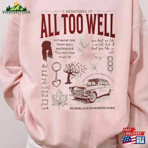 All To Well T-Shirt The Tour 2023 Shirt Vintage Taylor Eras Classic Sweatshirt