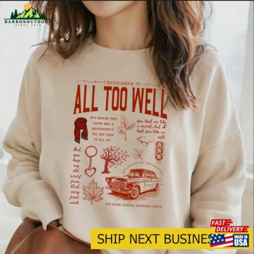 All Too Well Shirt I Remember It Lyric Classic Sweatshirt